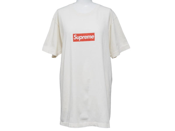 supreme Box Logo Tee 20th Anniversary Box Logo T-shirt Ivory Short Sleeve Tops Size M Used 36106