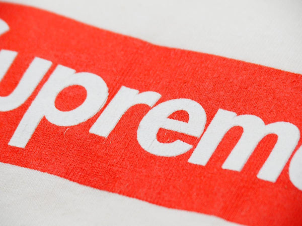 supreme Box Logo Tee 20th Anniversary Box Logo T-shirt Ivory Short Sleeve Tops Size M Used 36106