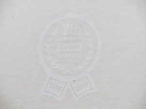 supreme Box Logo Tee 20th Anniversary Box Logo T-shirt Ivory Short Sleeve Tops Size M Used 36106