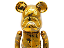Load image into Gallery viewer, MEDICOM TOY × BAPE メディコムトイ × ベイプ カモシャーク 超合金 フィギュア ゴールド 美品 中古 36918