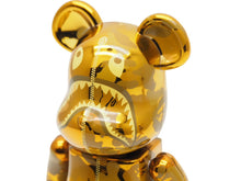 Load image into Gallery viewer, MEDICOM TOY × BAPE メディコムトイ × ベイプ カモシャーク 超合金 フィギュア ゴールド 美品 中古 36918
