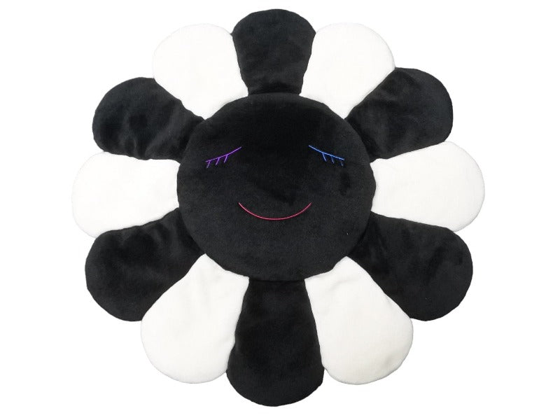 KAIKAIKIKI カイカイキキ ぬいぐるみ クッション フラワー 村上隆 ブラック ホワイト 美品 中古 36951