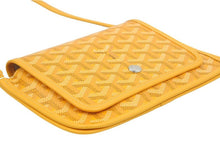 画像をギャラリービューアに読み込む, GOYARD ゴヤール ショルダーバッグ ポジェット プリュメ ポーチウォレット PVC×レザー イエロー 新品同様 36988