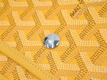 画像をギャラリービューアに読み込む, GOYARD ゴヤール ショルダーバッグ ポジェット プリュメ ポーチウォレット PVC×レザー イエロー 新品同様 36988