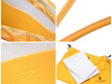 画像をギャラリービューアに読み込む, GOYARD ゴヤール ショルダーバッグ ポジェット プリュメ ポーチウォレット PVC×レザー イエロー 新品同様 36988