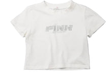 画像をギャラリービューアに読み込む, atmos アトモス ロゴラインストーン 半袖Ｔシャツ オーロラストーン ホワイト 美品 中古 37354