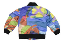 画像をギャラリービューアに読み込む, Sakai サカイ ボンバージャケット キッズ 21-00071K SA-E69 日本製 ブラック マルチカラー サイズ2 美品 中古 37507