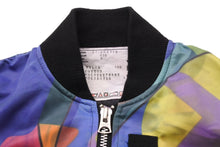 画像をギャラリービューアに読み込む, Sakai サカイ ボンバージャケット キッズ 21-00071K SA-E69 日本製 ブラック マルチカラー サイズ2 美品 中古 37507
