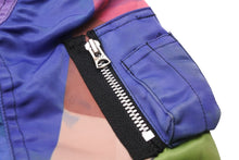 画像をギャラリービューアに読み込む, Sakai サカイ ボンバージャケット キッズ 21-00071K SA-E69 日本製 ブラック マルチカラー サイズ2 美品 中古 37507