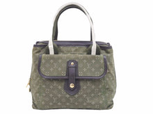 画像をギャラリービューアに読み込む, LOUIS VUITTON ルイヴィトン ハンドバッグ カーキ グリーン ホワイト レディース モノグラム 中古 37766 正規品