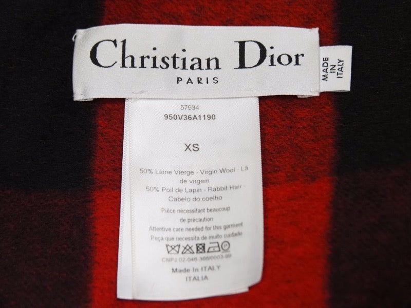 Christian Dior クリスチャンディオール ポンチョ チェック柄