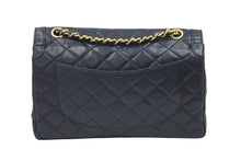 画像をギャラリービューアに読み込む, CHANEL シャネル パリ限定 26cm マトラッセ Wチェーン ショルダーバッグ ブラック 良品 中古 1番台 37885