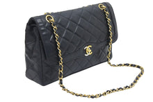 画像をギャラリービューアに読み込む, CHANEL シャネル パリ限定 26cm マトラッセ Wチェーン ショルダーバッグ ブラック 良品 中古 1番台 37885