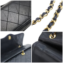 画像をギャラリービューアに読み込む, CHANEL シャネル パリ限定 26cm マトラッセ Wチェーン ショルダーバッグ ブラック 良品 中古 1番台 37885