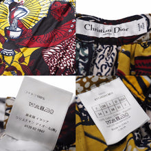 画像をギャラリービューアに読み込む, CHRISTIAN DIOR クリスチャンディオール ロング ギャザー スカート アフリカ生地 マルチカラー レディース 美品 37913
