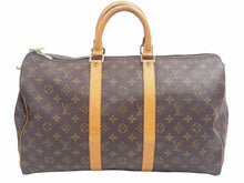 画像をギャラリービューアに読み込む, LOUIS VUITTON ルイヴィトン キーポル 45 ボストンバッグ M41428 モノグラム 旅行 良品 中古 37942