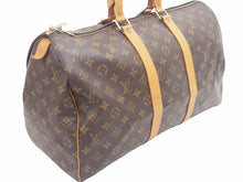 画像をギャラリービューアに読み込む, LOUIS VUITTON ルイヴィトン キーポル 45 ボストンバッグ M41428 モノグラム 旅行 良品 中古 37942