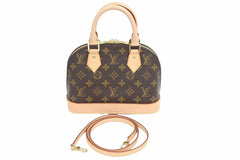 LOUIS VUITTON Alma BB 2WAY Handbag Crossbody Shoulder Bag Monogram M53152 37983 Genuine Product