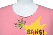 画像をギャラリービューアに読み込む, lucien pellat-fine ルシアン ペラフィネ 2016SS ピンク t-shirts 半袖スカル ピストル スワロフスキー BANG 半袖 M 美品 38227正規品