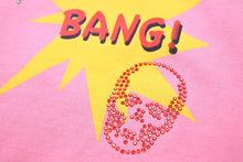 画像をギャラリービューアに読み込む, lucien pellat-fine ルシアン ペラフィネ 2016SS ピンク t-shirts 半袖スカル ピストル スワロフスキー BANG 半袖 M 美品 38227正規品