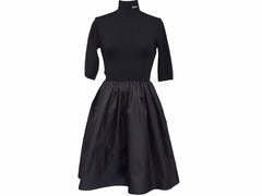 New PRADA Gabardine Dress Re-Nylon Black P3E32_1YZ8_F0806_S_211 Women's Size 36 Good 38366 Genuine Product