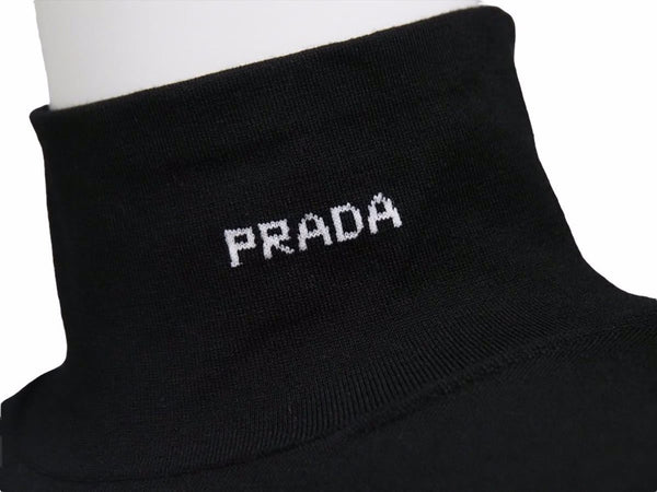 New PRADA Gabardine Dress Re-Nylon Black P3E32_1YZ8_F0806_S_211 Women's Size 36 Good 38366 Genuine Product