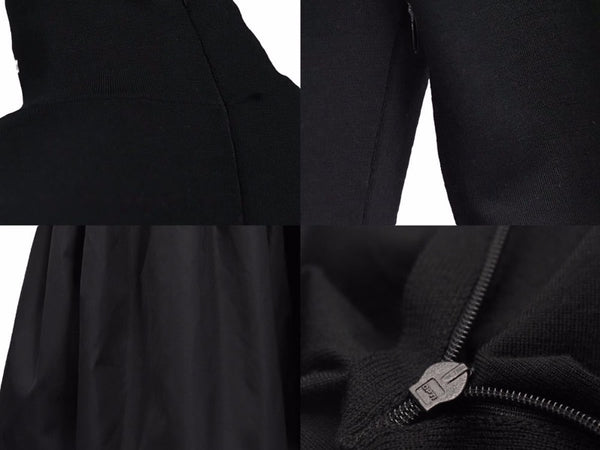 New PRADA Gabardine Dress Re-Nylon Black P3E32_1YZ8_F0806_S_211 Women's Size 36 Good 38366 Genuine Product