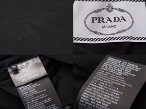 New PRADA Gabardine Dress Re-Nylon Black P3E32_1YZ8_F0806_S_211 Women's Size 36 Good 38366 Genuine Product