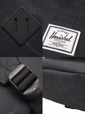 KAWS: HOLIDAY herschel backpack collaboration black unisex bag good condition 38379