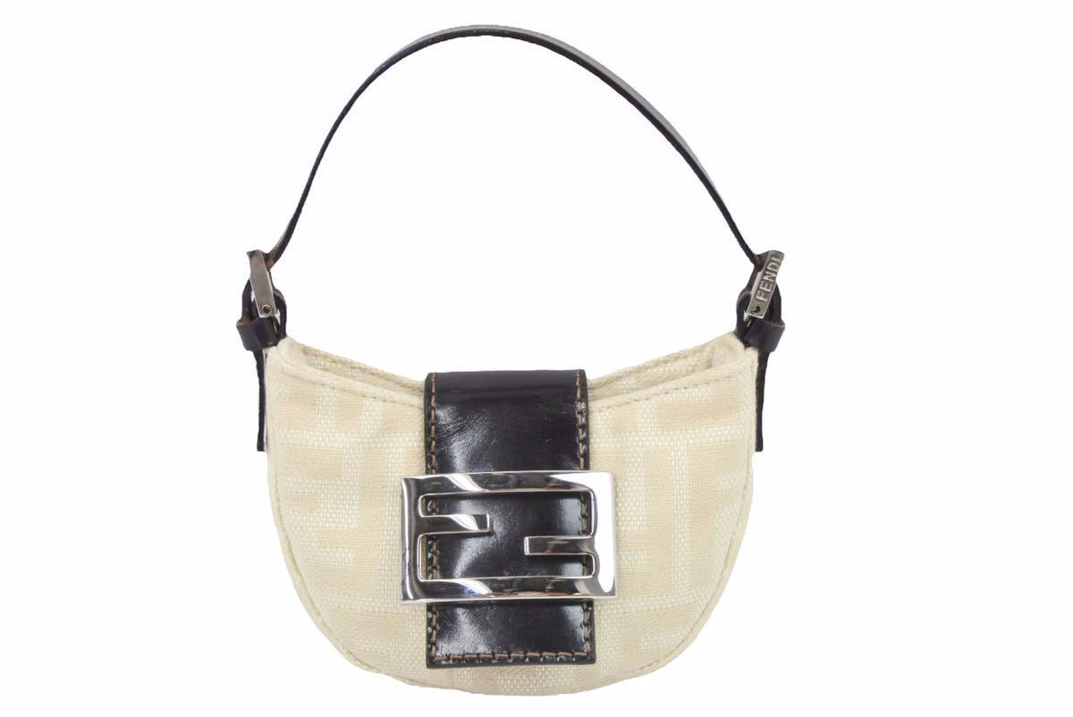 FENDI フェンディ ミニマンマ ハンドバッグ ズッキーノ マンマ ベージュ バッグ 美品 中古 38394 – Casanova Vintage