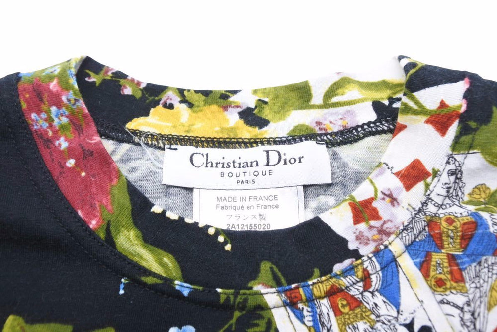CHRISTIAN DIOR BY JOHN GALLIANO TRUMP クリスチャンディオール ガリアーノ期 011J43ACMIX トランプ Tシャツ 中古 38428 正規品