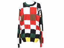 画像をギャラリービューアに読み込む, LouisVuitton ルイヴィトン ダミエ インタルシアプルオーバー ニット 薄手 コットン マルチカラー 22SS HMN73W メンズ 38637