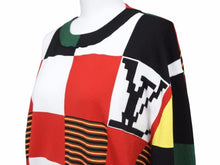 画像をギャラリービューアに読み込む, LouisVuitton ルイヴィトン ダミエ インタルシアプルオーバー ニット 薄手 コットン マルチカラー 22SS HMN73W メンズ 38637