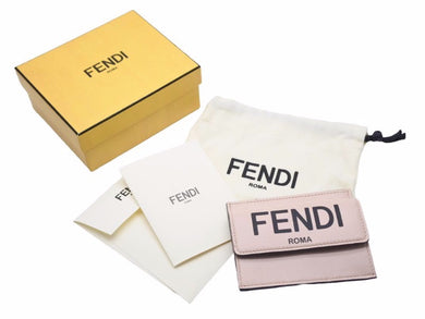 FENDI フェンディ 8M0395 ADP6 MICRO TRIFOLD WALLET マイクロ ロゴ ミニ財布 小銭入れ付き F1ＣＮ レディース 新品 38680