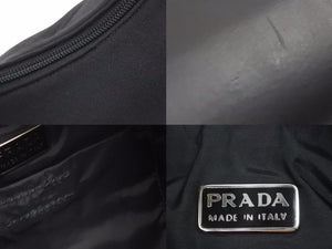 PRADA プラダ アクセサリー ポーチ セミ ショルダーバッグ リネアロッサ ブラック レディース 中古 39103