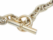 Load image into Gallery viewer, HERMES エルメス シェーヌダンクルGM ヴェルメイユ 29コマ ネックレス 152.5g 筆記体 シルバー925 ゴールド ユニセックス 美品 N39190