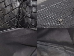 BOTTEGA VENETA ボッテガヴェネタ イントレチャート ビジネスバッグ ブリーフケース 113095 ブラック メンズ 中古 N39379