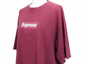 SUPREME BOX LOGO TEE シュプリーム 98年 ボックス ロゴ Tシャツ ボルドー 紫 パープル アーカイブ ストリート サイズL 中古 39550