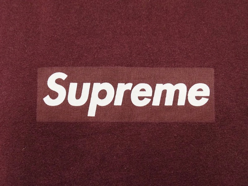 SUPREME BOX LOGO TEE シュプリーム 98年 ボックス ロゴ Tシャツ ボルドー 紫 パープル アーカイブ ストリート サイズL 中古 39550