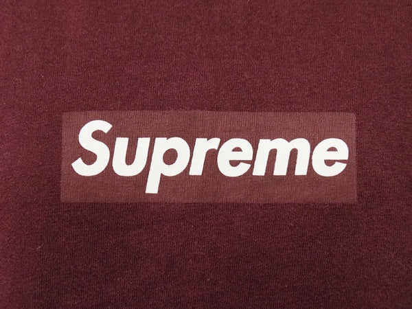 SUPREME BOX LOGO TEE シュプリーム 98年 ボックス ロゴ Tシャツ ボルドー 紫 パープル アーカイブ ストリート サイズL 中古 39550