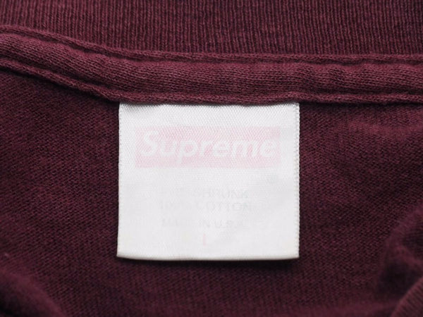 SUPREME BOX LOGO TEE シュプリーム 98年 ボックス ロゴ Tシャツ ボルドー 紫 パープル アーカイブ ストリート サイズL 中古 39550
