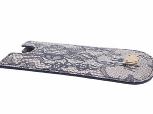 DOLCE＆GABBA ドルチェアンドガッバーナ iPhone5 スマートフォン ケース 型押しレザー ユニセックス 中古 39565