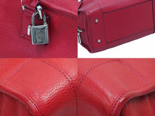 画像をギャラリービューアに読み込む, ロエベ LOEWE アマソナ28 レザー ハンドバッグ レッド 赤系 051112 カデナ クロシェット付き 良品 中古 39611