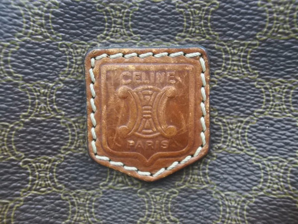 CELINE セリーヌ ショルダーバッグ M05 バッグ ブラウン マカダム柄 レザー レディース ヴィンテージ 中古 39870