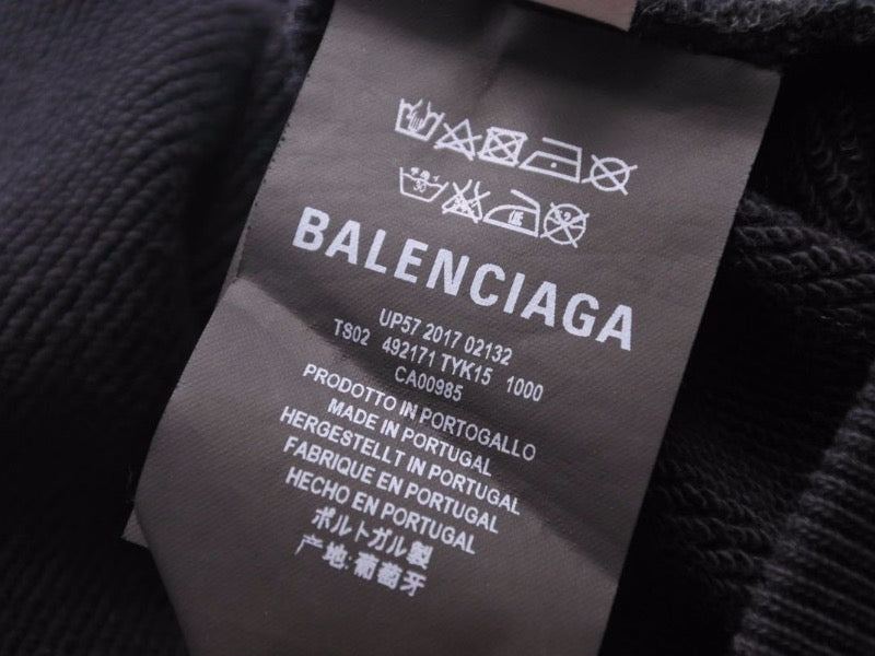 BALENCIAGA バレンシアガ レインボーロゴ パーカー 長袖 ブラック S