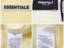 画像をギャラリービューアに読み込む, ESSENTIALS FEAR OF GOD Pullover Hoodie エッセンシャルズ パーカー プルオーバー YELLOW イエロー サイズXL メンズ 中古 40209