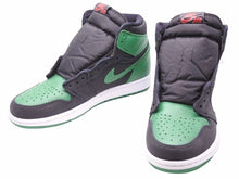 画像をギャラリービューアに読み込む, NIKE ナイキ AIR JORDAN 1 RETRO HIGH OG "BLACK/PINEGREEN" ブラック グリーン 27.5cm 555088-030 メンズ 良好 40528
