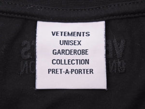 VETEMENTS ヴェトモン ダブルユニコーン 22SS ロゴ 半袖Tシャツ UE52TR200B ブラック ユニセックス 美品 40612