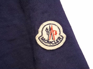 MONCLER モンクレール MAGLIA Tシャツ トップス Vネック ストライプ ワンポイント レッド ホワイト ネイビー サイズL 中古 40900