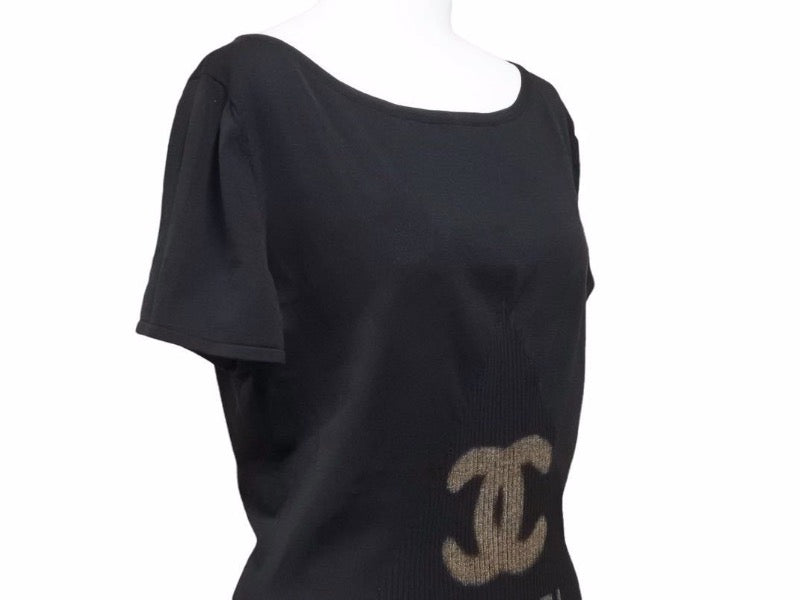 CHANEL シャネル 半袖Ｔシャツ P40676K02966 ココマーク リブ ブラック